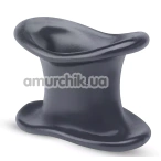 Эрекционное кольцо для мошонки Boners Ball Stretcher, серое - Фото №1