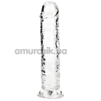 Фалоімітатор Realrock Crystal Clear Dildo Straight 8, прозорий - Фото №1
