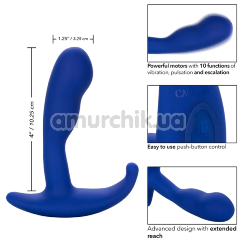 Вибростимулятор простаты Admiral Advanced Curved Probe, синий