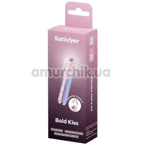 Симулятор орального секса для женщин Satisfyer Bold Kiss, розово-фиолетовый