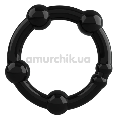 Набор из 3 эрекционных колец Crushious Triple Bead, черный