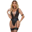 Боді з фіксаторами для рук Star Night Bodysuit With Cuffs, чорне - Фото №2