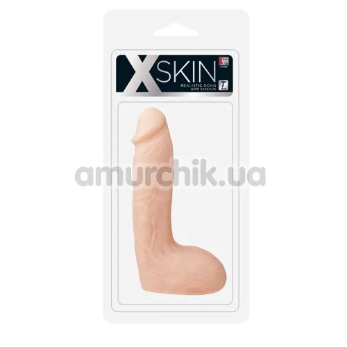 Фаллоимитатор XSkin Realistic Dong 20610, 17.8 см телесный