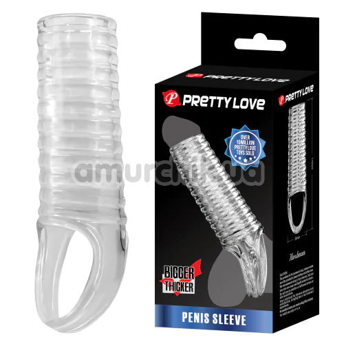 Насадка на пенис Pretty Love Penis Sleeve Hartman, прозрачная