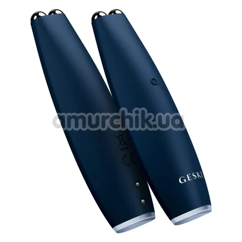 Микротоковая ручка для подтяжки кожи лица Geske MicroCurrent Face-Lift Pen 6 in 1, синяя