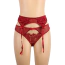 Комплект Star Night Sheer & Lace Bow Garter Belt, червоний: пояс для панчіх + трусики - Фото №3
