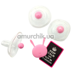 Вибростимуляторы для груди Breast Vibrator PL-NV-07, прозрачные - Фото №1