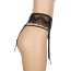 Комплект Star Night Lace Garter Belt Mesh, чорний: пояс для панчіх + трусики-стрінги - Фото №5