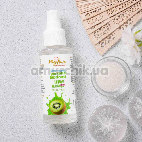 Масажний лубрикант MyLove Aroma Series Personal Lubricant 2in1 Kiwi - ківі, 50 мл
