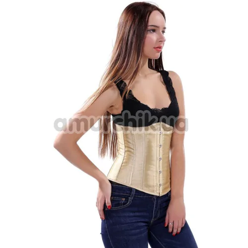 Корсет DS Fetish Vintage Satin Underbust Corset, золотой