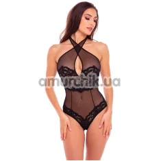 Боди Midnight Halter Teddy, черное - Фото №1