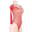 Боді Star Night Sexy Fishnet Rhinestone Bodysuit, червоне - Фото №5