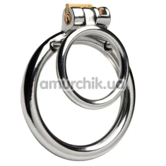 Ерекційне кільце Master Series Locked Cock Locking Cock & Ball Ring, срібне - Фото №1