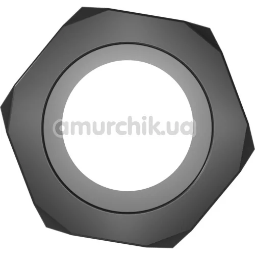 Эрекционное кольцо Get Lock Nust Bolts Cock Ring, черное - Фото №1