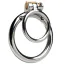 Эрекционное кольцо Master Series Locked Cock Locking Cock & Ball Ring, серебряное - Фото №1