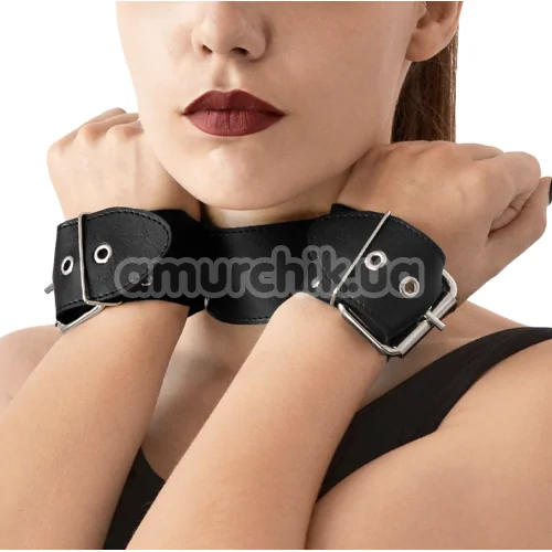 Нашийник із фіксаторами для рук Art of Sex Bondage Collar And Handcuffs, чорний