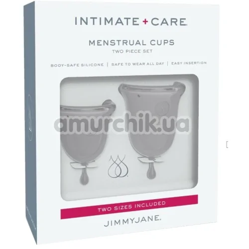 Набор из 2 менструальных чаш Jimmyjane Intimate Care Menstrual Cups, прозрачный