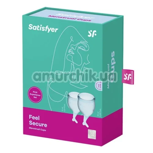 Набір з 2 менструальних чаш Satisfyer Feel Secure, блакитний