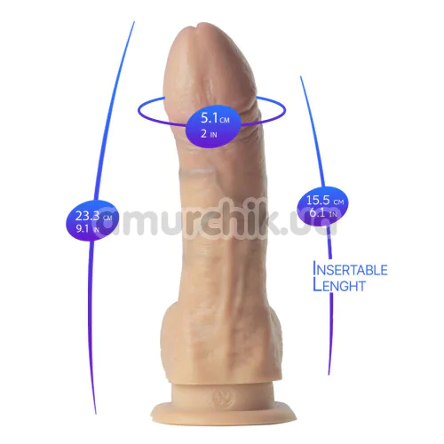 Фаллоимитатор Silexd Legends Juan Lucho Dildo 9, телесный