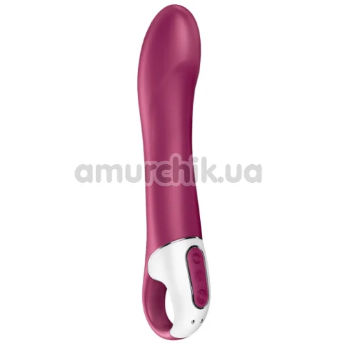 Вибратор для точки G с подогревом Satisfyer Big Heat, бордовый