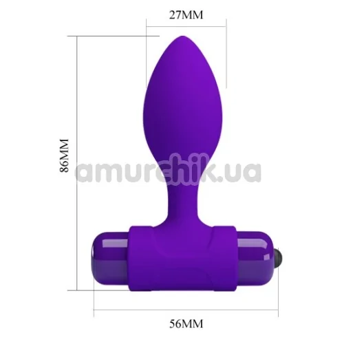Анальная пробка с вибрацией Pretty Love Vibra Butt Plug, фиолетовая