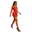 Платье Star Night Open Thin Mini Dress, красное - Фото №6