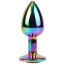 Анальна пробка з райдужним кристалом Matrix Mont Rainbow Gem Metal Plug S, мультикольорова - Фото №5