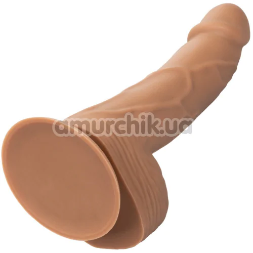 Фалоімітатор Silicone Studs 6, коричневий