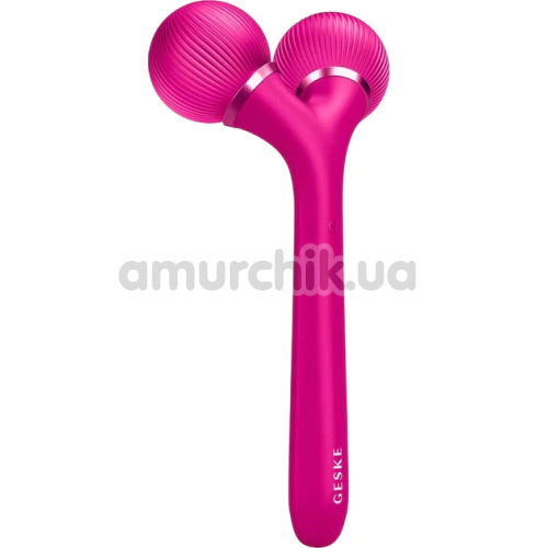 Ультразвуковий масажер Geske Sonic Facial & Body Roller 4 in 1, темно-рожевий