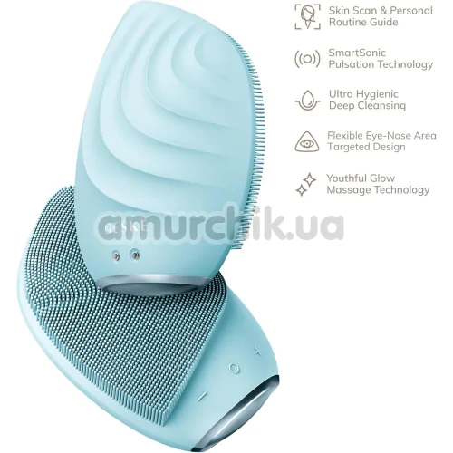 Ультразвуковая щетка для лица Geske Sonic Facial Brush 5 in 1, бирюзовая