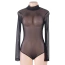 Боді Paris Hollywood Long Sleeve Mesh Bodysuit With Halter Neck, чорне - Фото №3