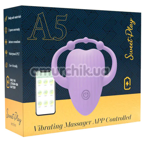 Кліторальний вібратор Sweet Play Vibrating Massager APP Controlled A5, фіолетовий