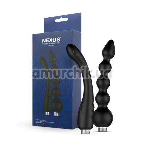 Набор насадок для интимного душа Nexus Shower Douche Duo Kit Advanced, черный