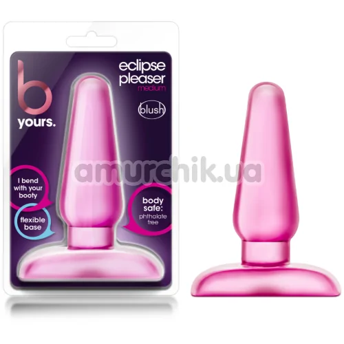 Анальная пробка B Yours Eclipse Pleaser Medium, розовая