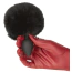 Анальная пробка с черным хвостиком Punishment Bunny Tail Silicone Plug, черная - Фото №3