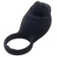 Виброкольцо Silicone Love Ring Tongue, черное - Фото №4