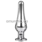 Анальна пробка з прозорим кристалом Gleaming Love Medium Pleasure Plug, срібна - Фото №1