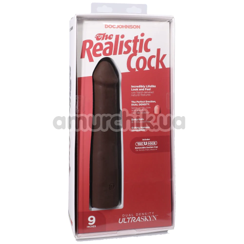 Фаллоимитатор Doc Johnson The Realistic Cock 9, коричневый
