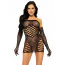 Комплект Leg Avenue Tube Dress And Gloves черный: платье-сетка + перчатки - Фото №9