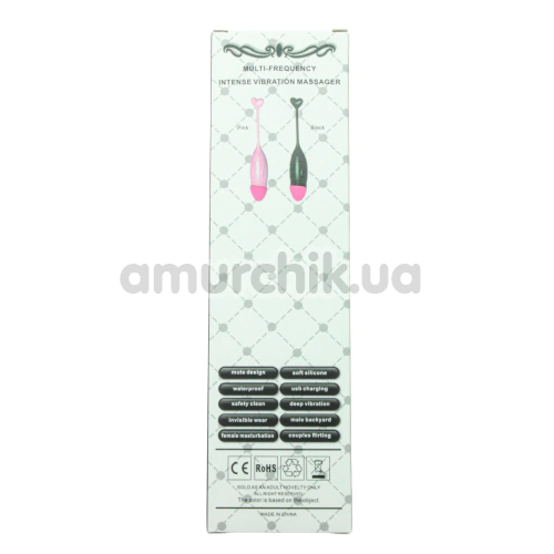 Виброяйцо Multi-Frequency Intense Vibration Massager PL-B129, черно-розовое