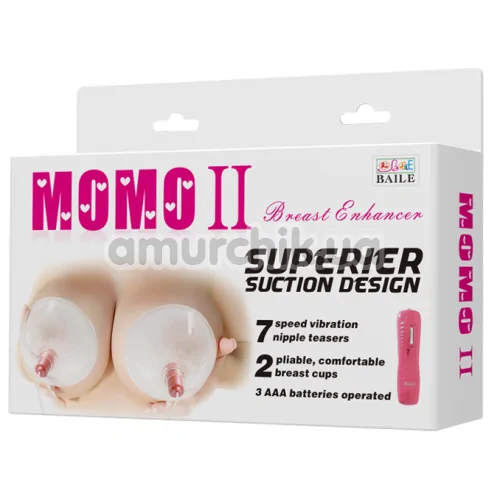 Вибростимуляторы для груди Momo II Breast Enhancer, прозрачные