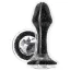 Анальна пробка Stardust Premium Glass Plug Glam, чорна - Фото №1