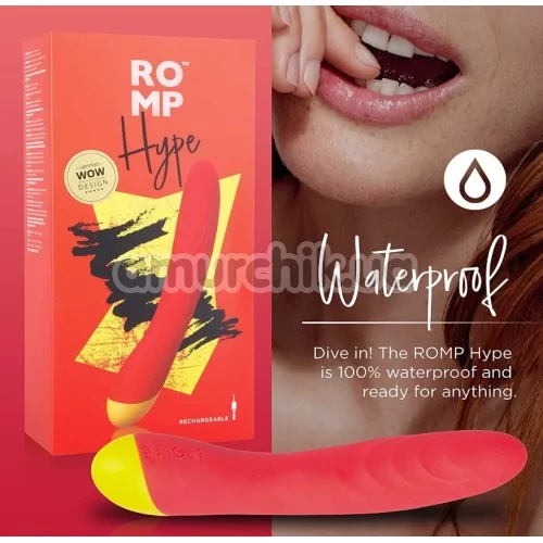 Вибратор для точки G Romp Hype, красный