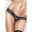 Трусики-стринги Black Lace String Silver Ornaments, черные (модель B692) - Фото №2