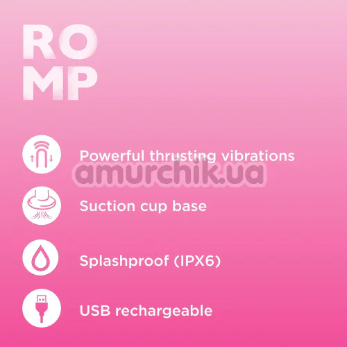 Вибратор с толчками Romp Jiggle, малиновый