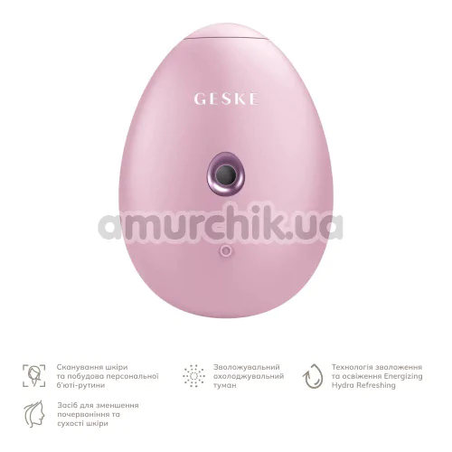 Увлажнитель для кожи лица Geske Facial Hydration Refresher 4 in 1 Oval, светло-розовый