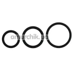 Набір ерекційних кілець для члена Easy Toys Men Only Cock Ring Set, чорний - Фото №1
