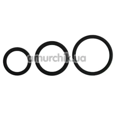 Набор эрекционных колец для члена Easy Toys Men Only Cock Ring Set, черный - Фото №1