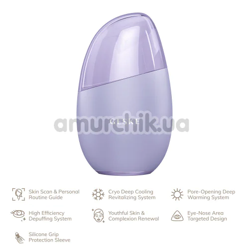 Массажер для глаз и лица Geske Cool & Warm Eye and Face Massager 7 in 1, сиреневый