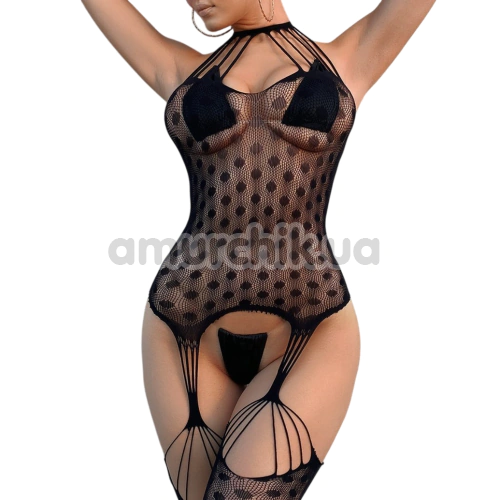 Комбинезон Star Night Open Triangle Net Bodystocking, черный